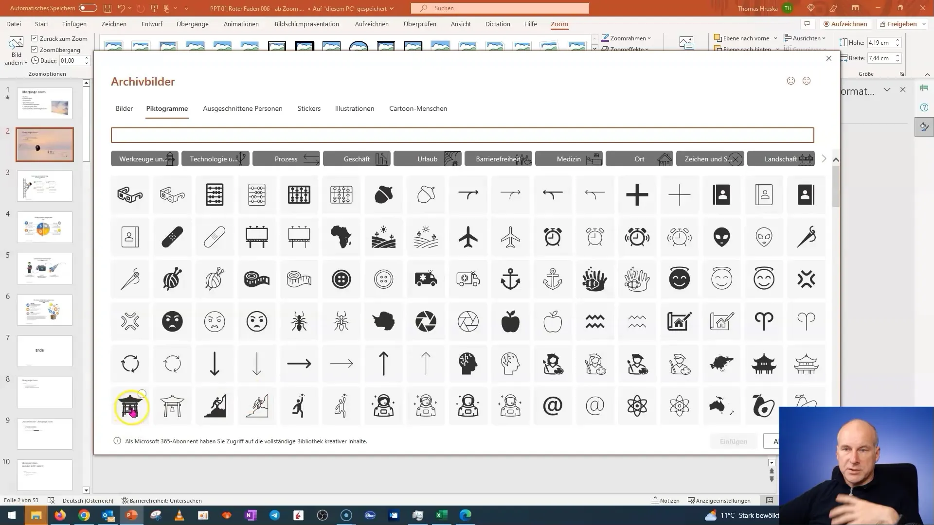 Kurs PowerPoint: Optymalne tworzenie powiększenia slajdów