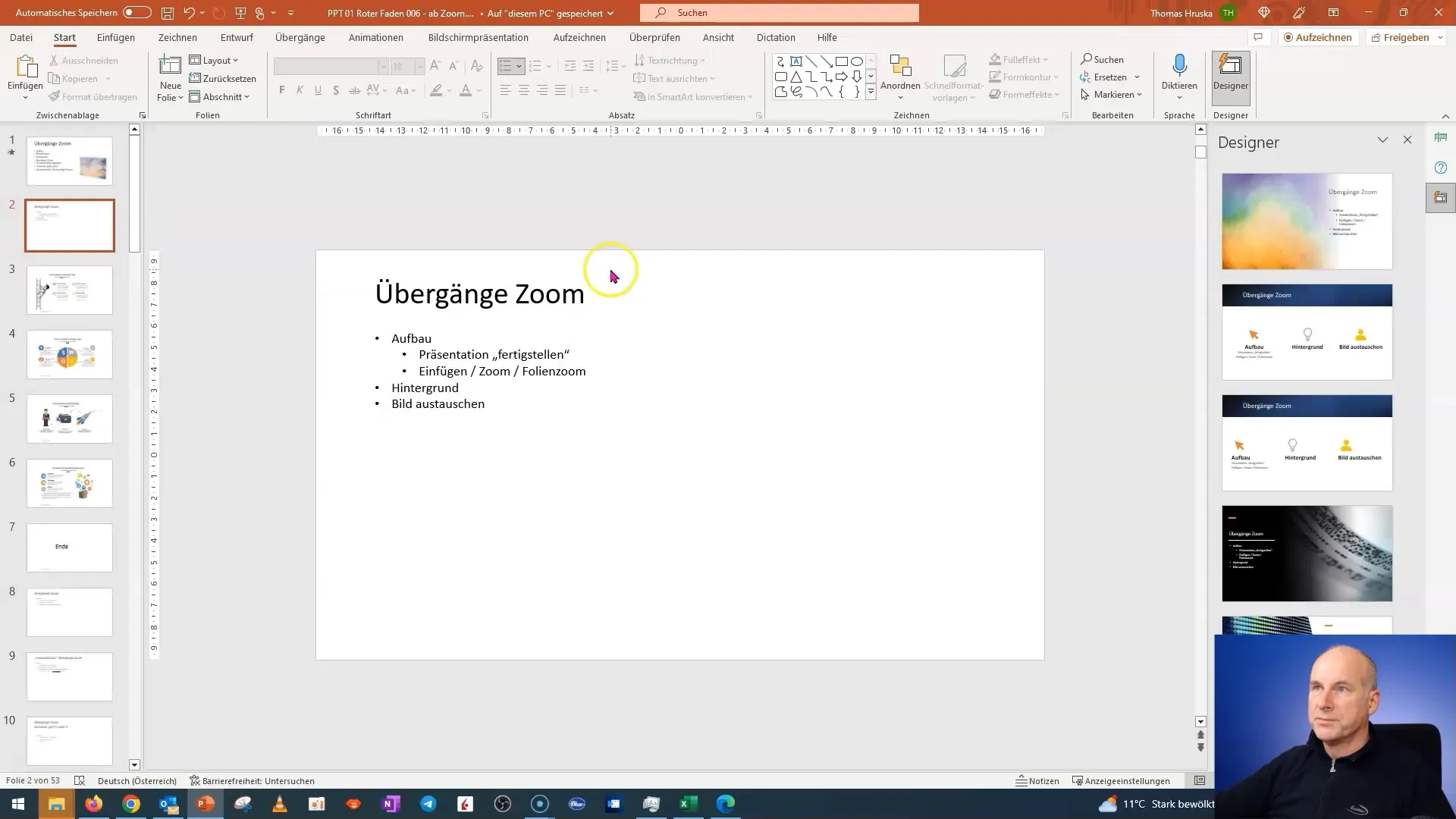 Kursus PowerPoint: Membangun zoom slide secara optimal