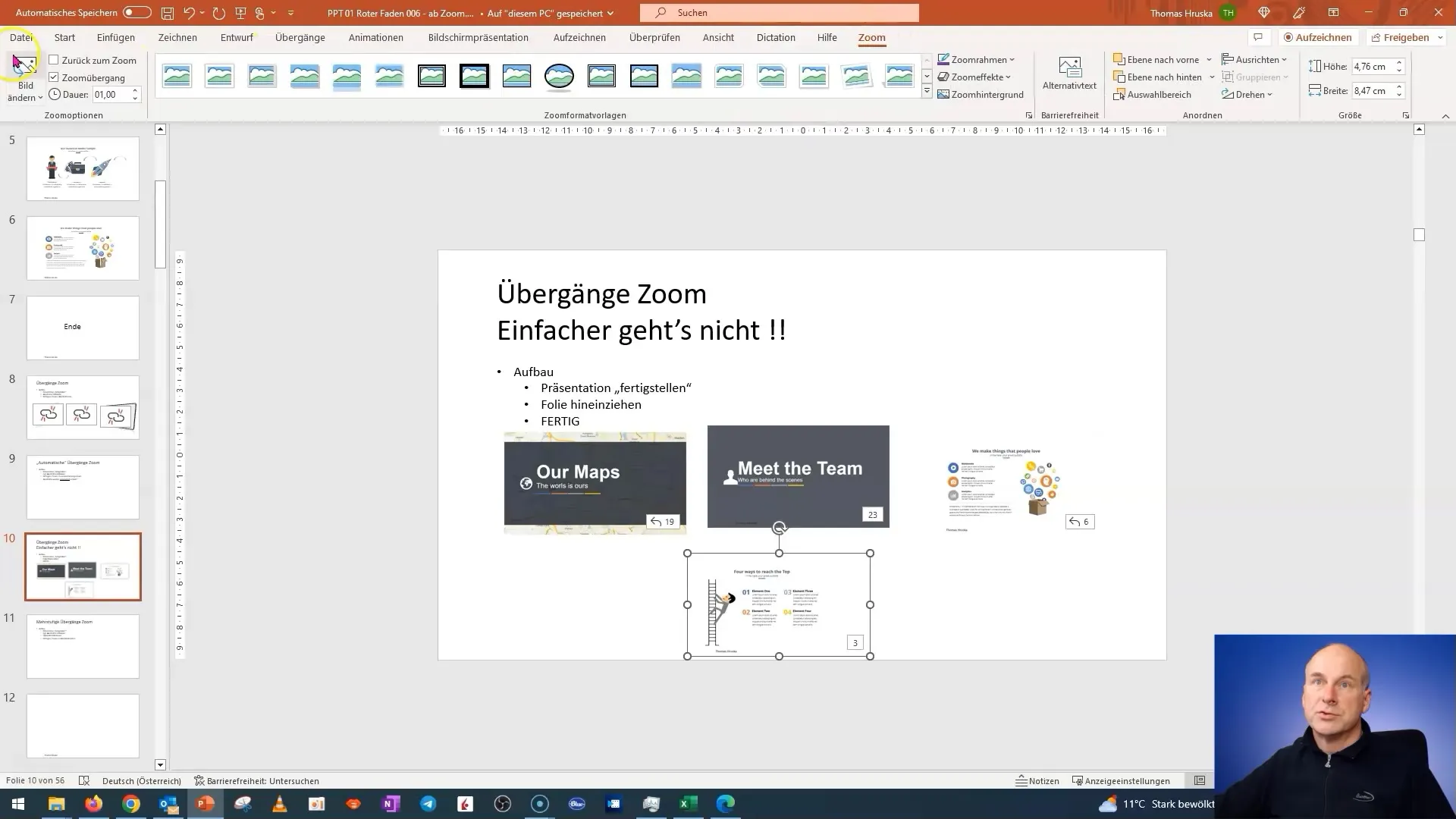 Create impressive presentations in PowerPoint with the new zoom function