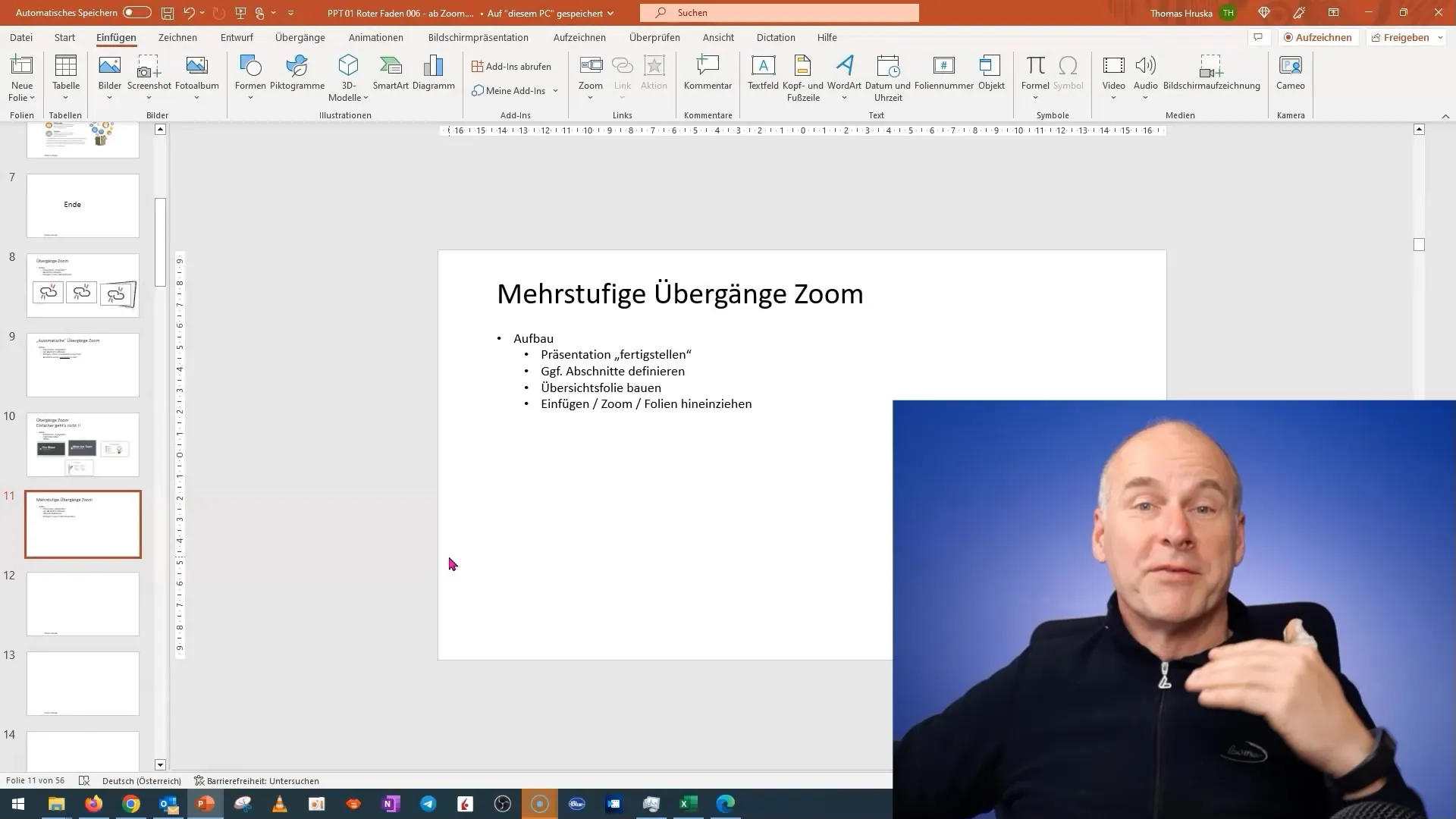 Vytvoření interaktivních prezentací s vnořeným zoomem v programu PowerPoint