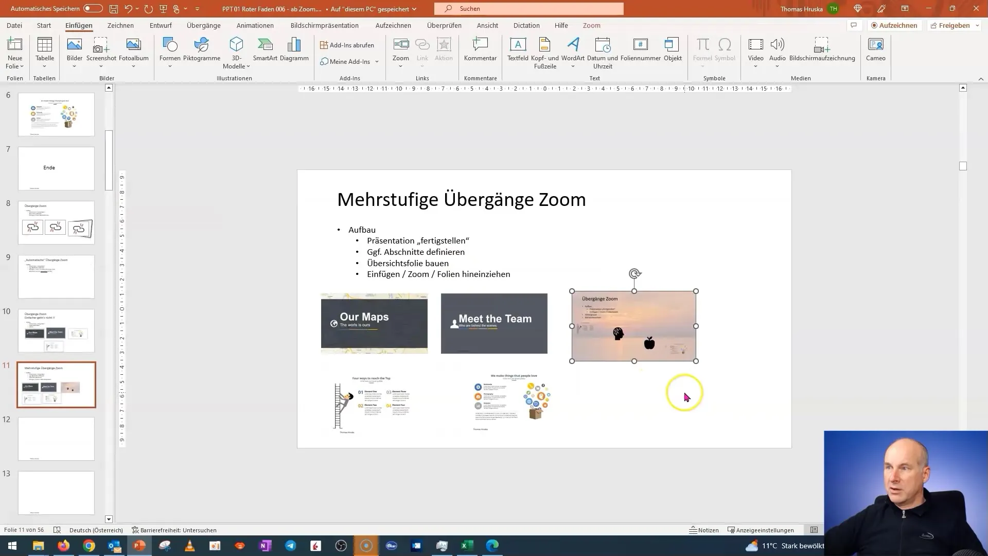 Interaktive Präsentationen mit verschachteltem Zoom in PowerPoint erstellen