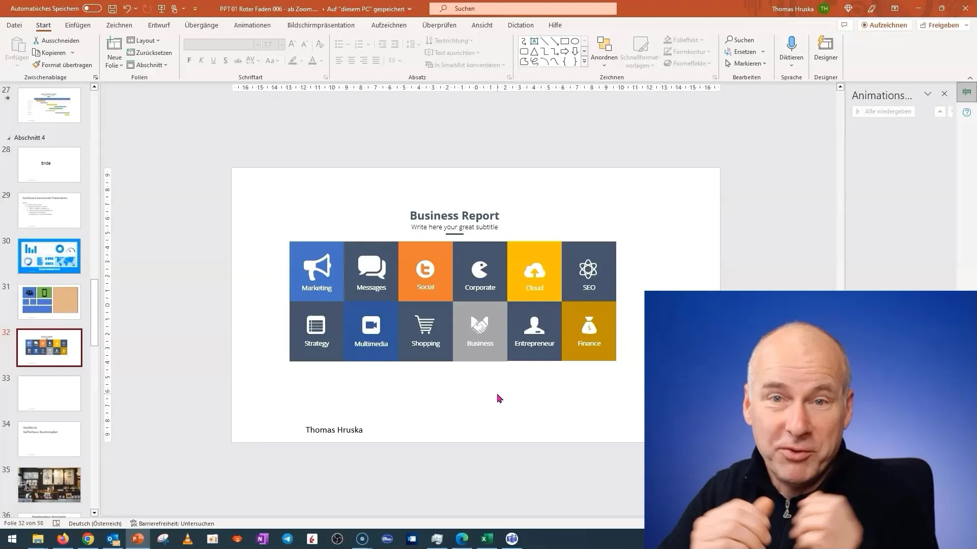 Create interactive tile dashboard in PowerPoint