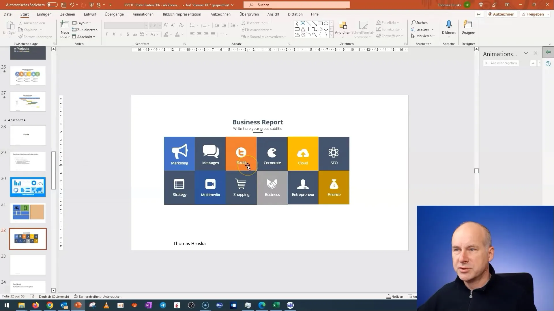 Create interactive tile dashboard in PowerPoint