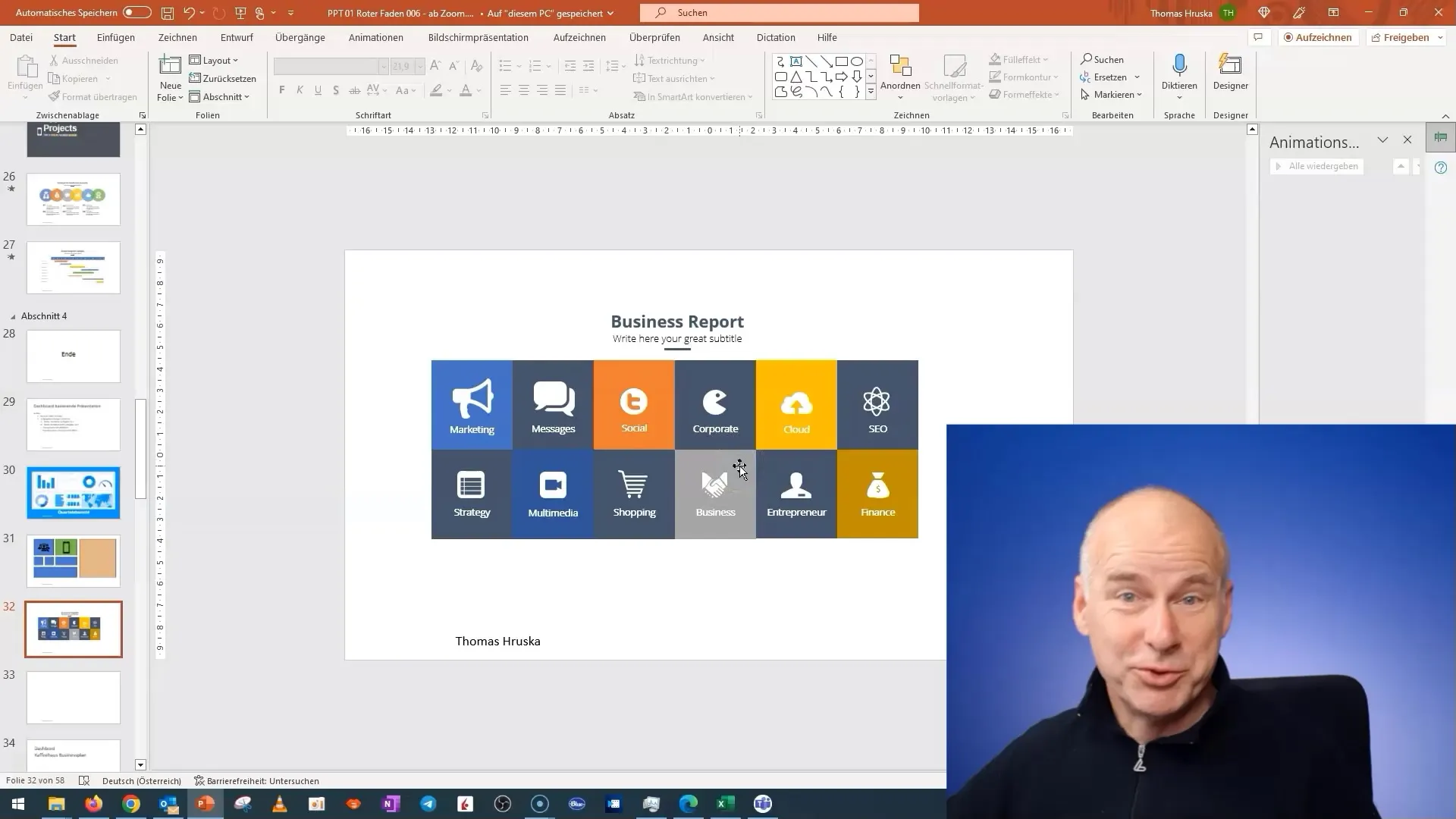 Create interactive tile dashboard in PowerPoint