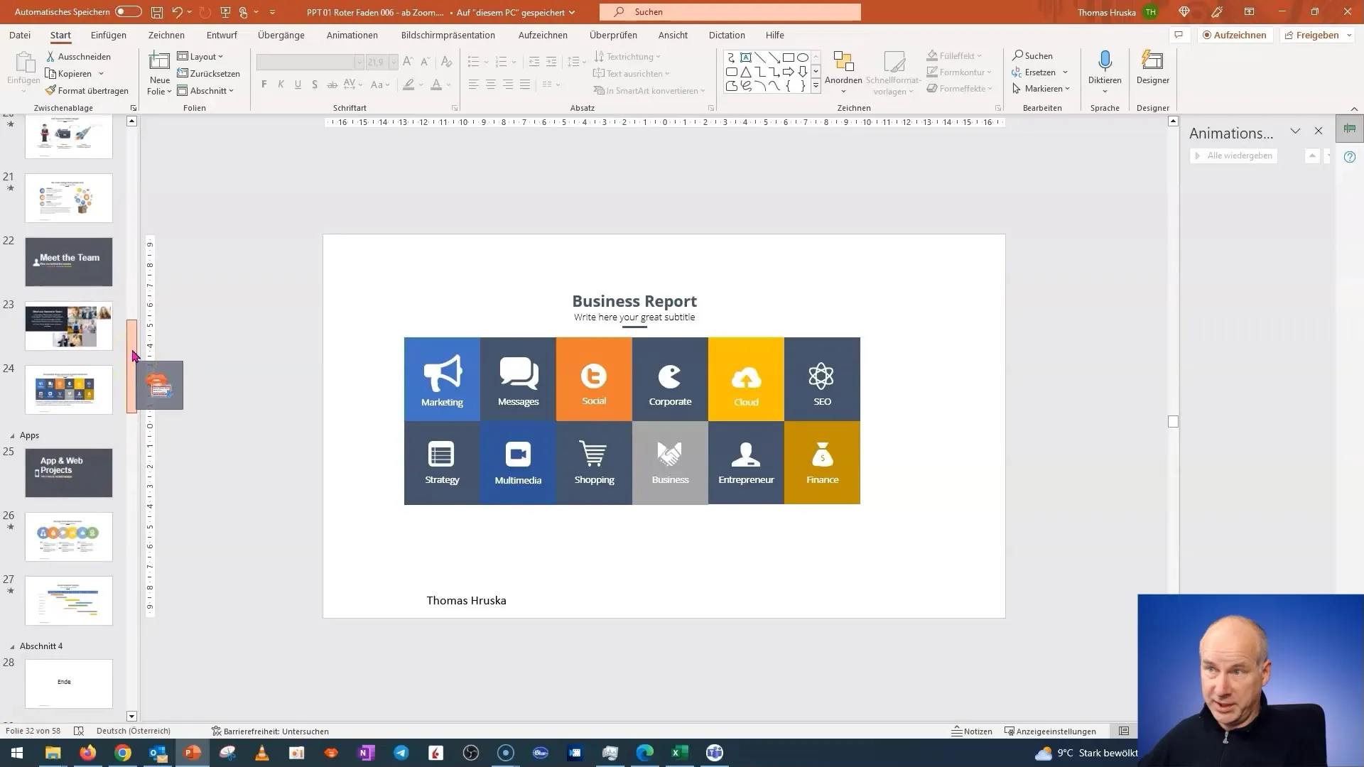 Create an interactive tile dashboard in PowerPoint