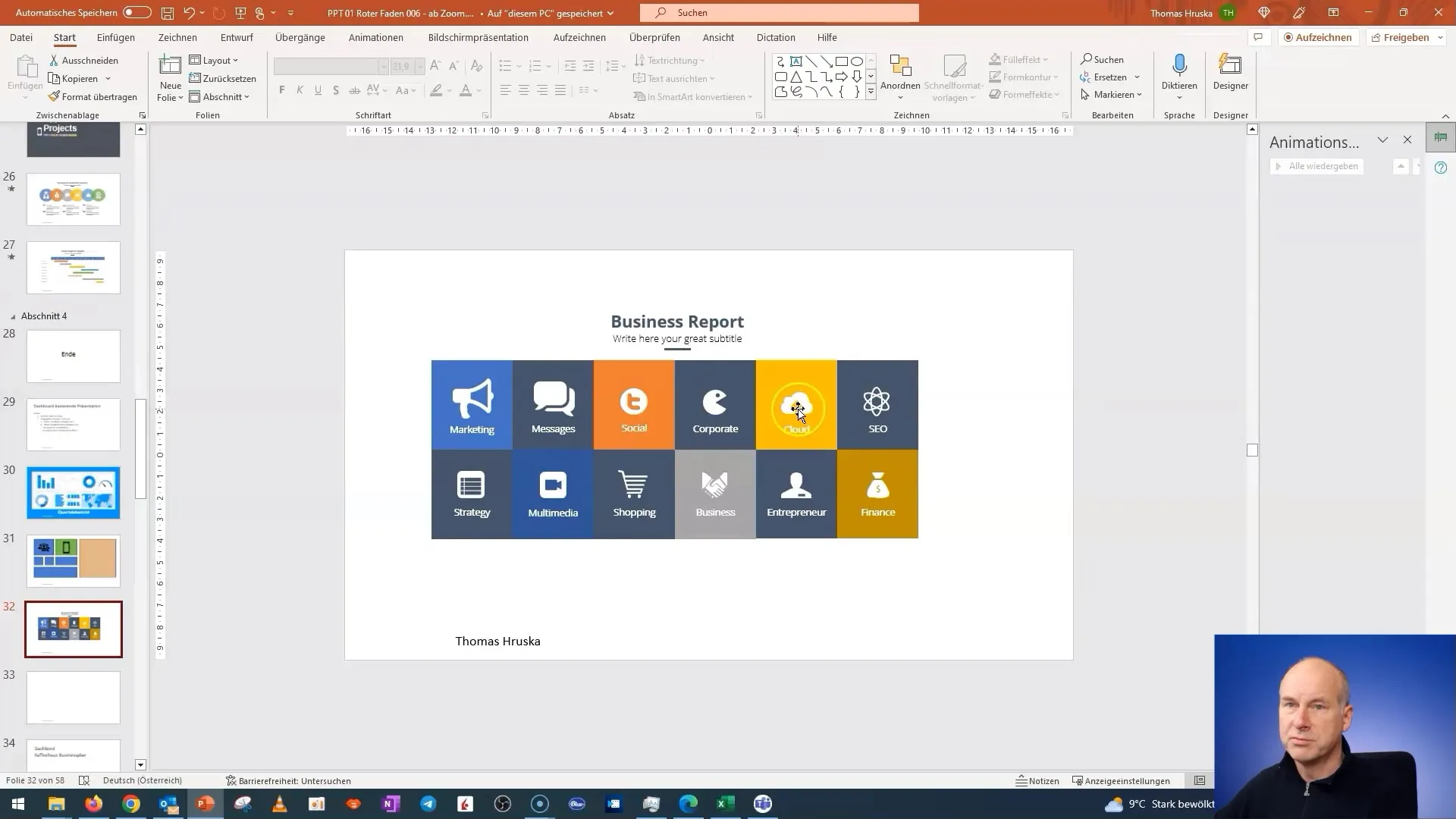 Create interactive tile dashboard in PowerPoint