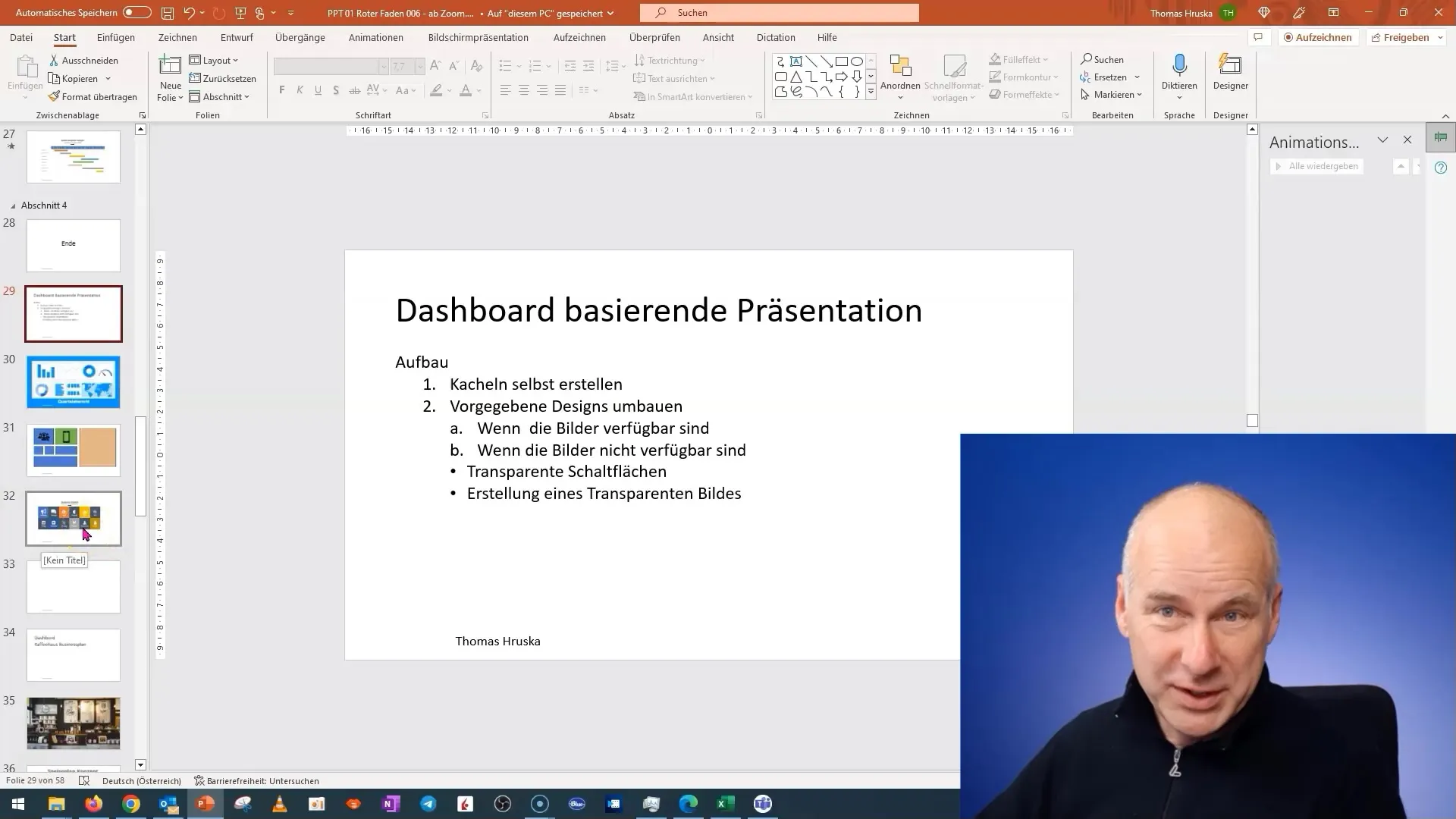 Create interactive tile dashboard in PowerPoint