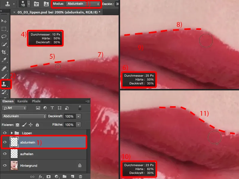 Tampilan & Gaya dengan Photoshop - Retus Bibir