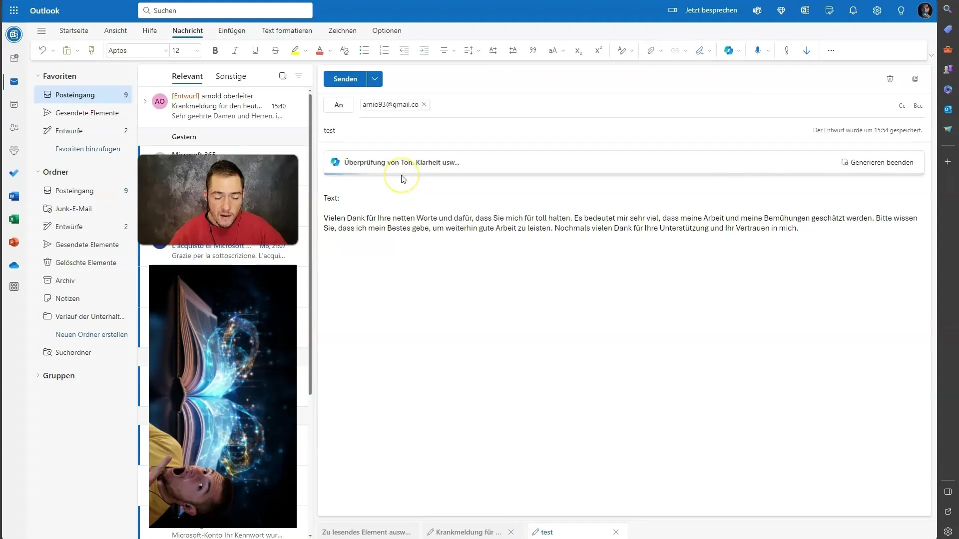 Efektivnější správa e-mailů s Microsoft Copilot v Outlooku