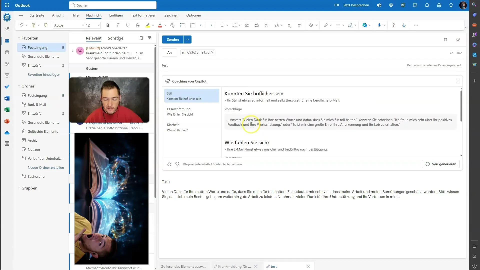 Gestione più efficiente delle email con Microsoft Copilot in Outlook