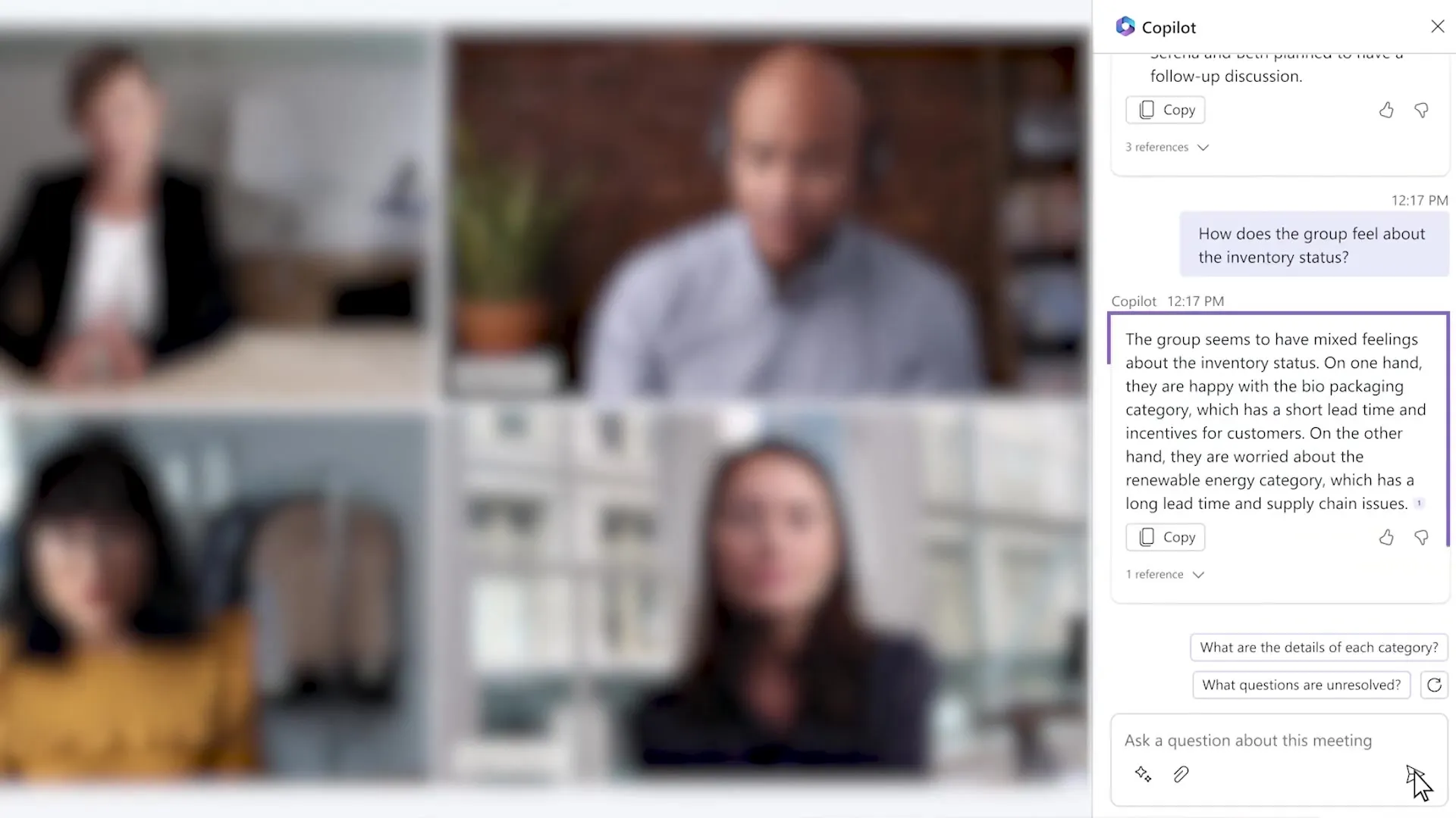 Co-pilot in Microsoft Teams: Efficient use for missed meetings