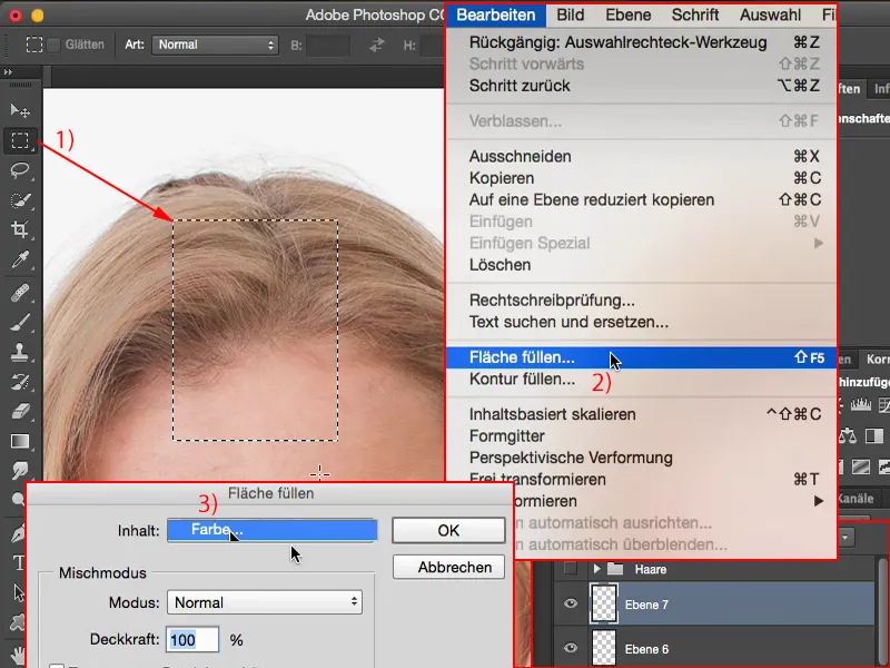 Memperbaiki tatanan rambut dengan Photoshop