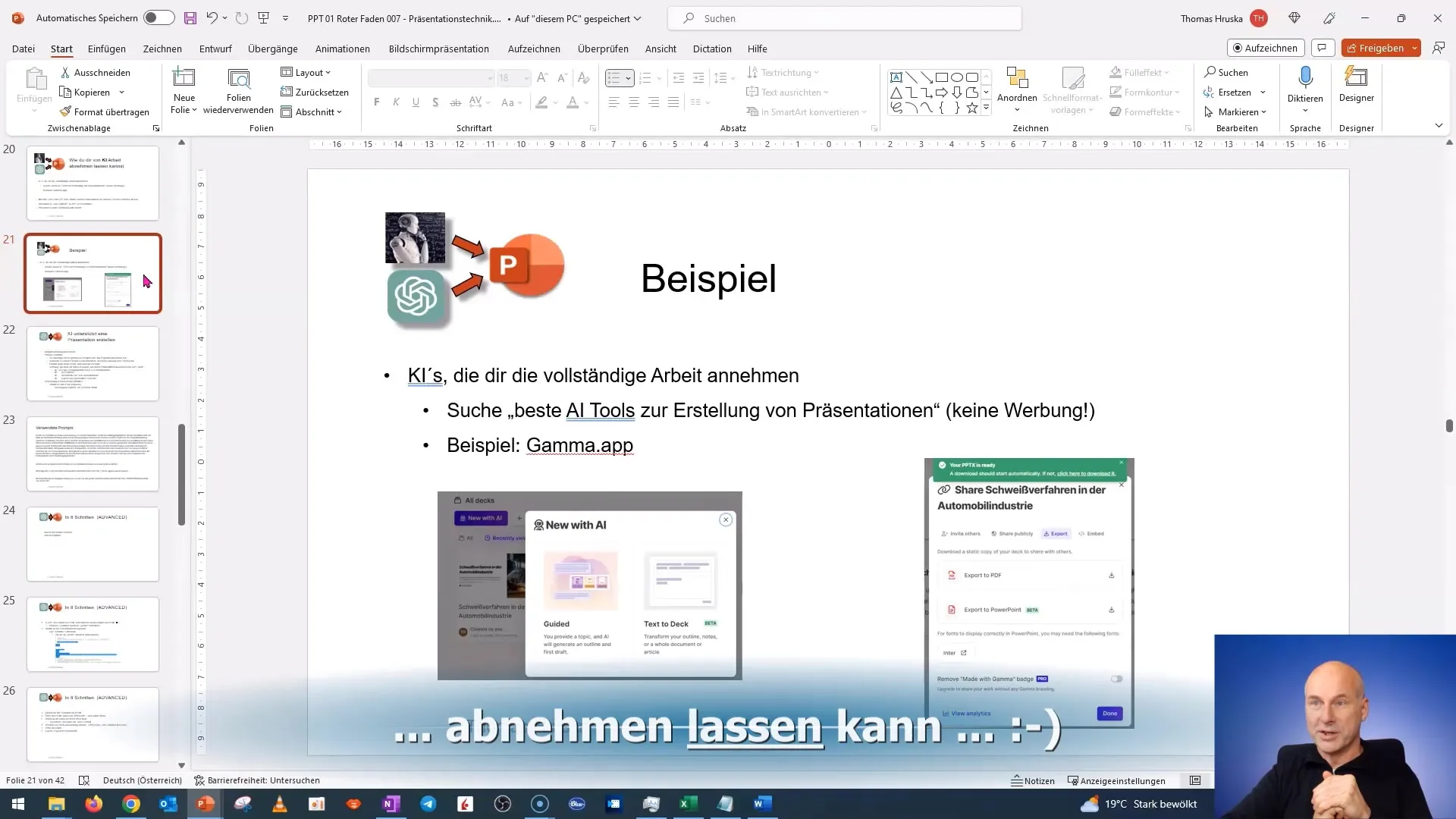 Creazione di presentazioni PowerPoint con facilità utilizzando strumenti di intelligenza artificiale