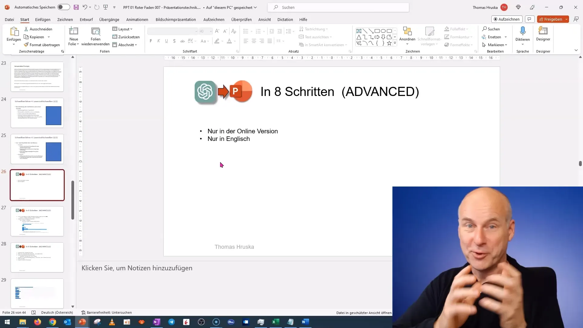 Sukurkite "PowerPoint" prezentaciją iš "Word" dokumento vienu mygtuko paspaudimu