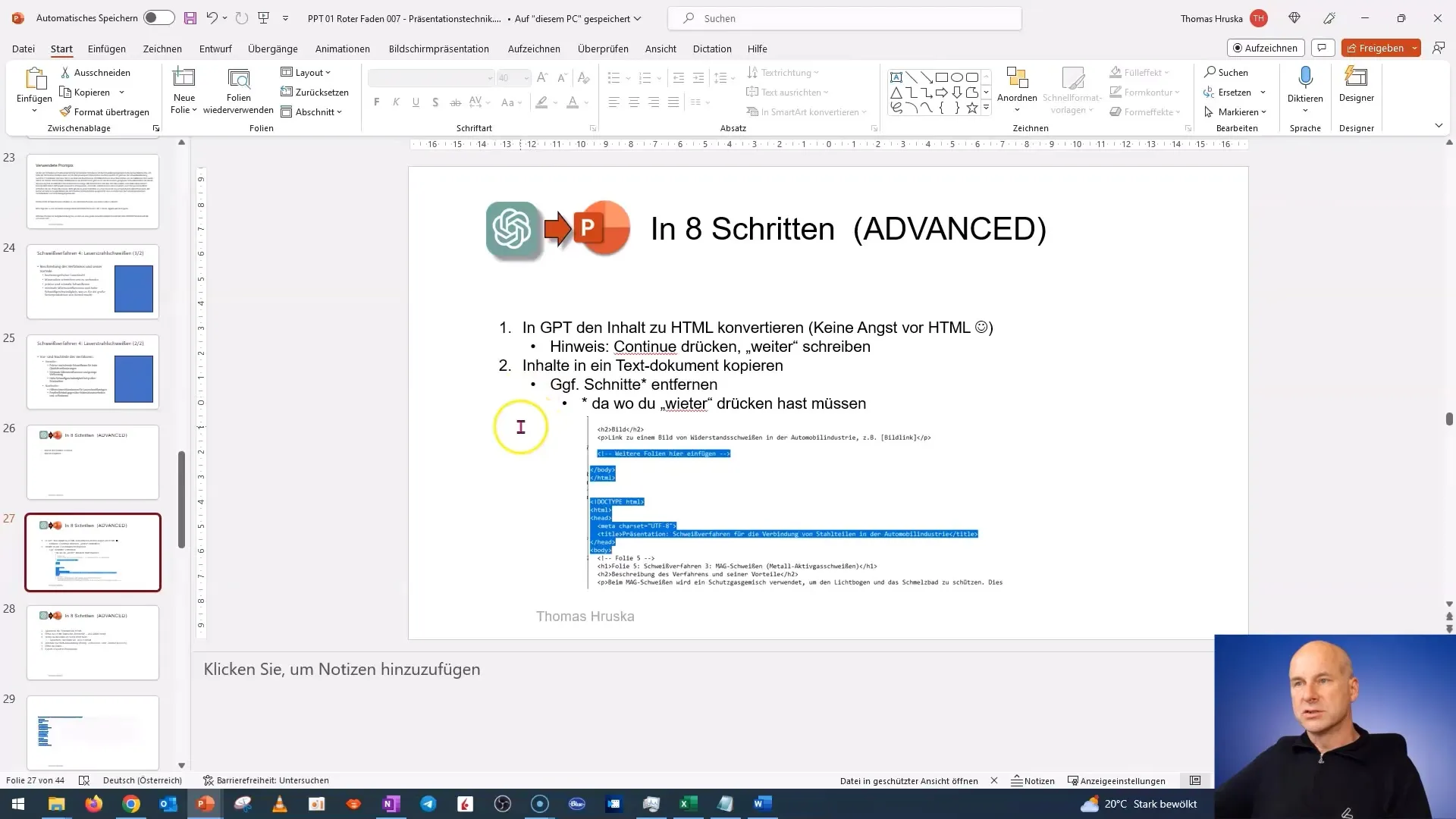 Créer une présentation PowerPoint à partir d'un document Word en un seul clic