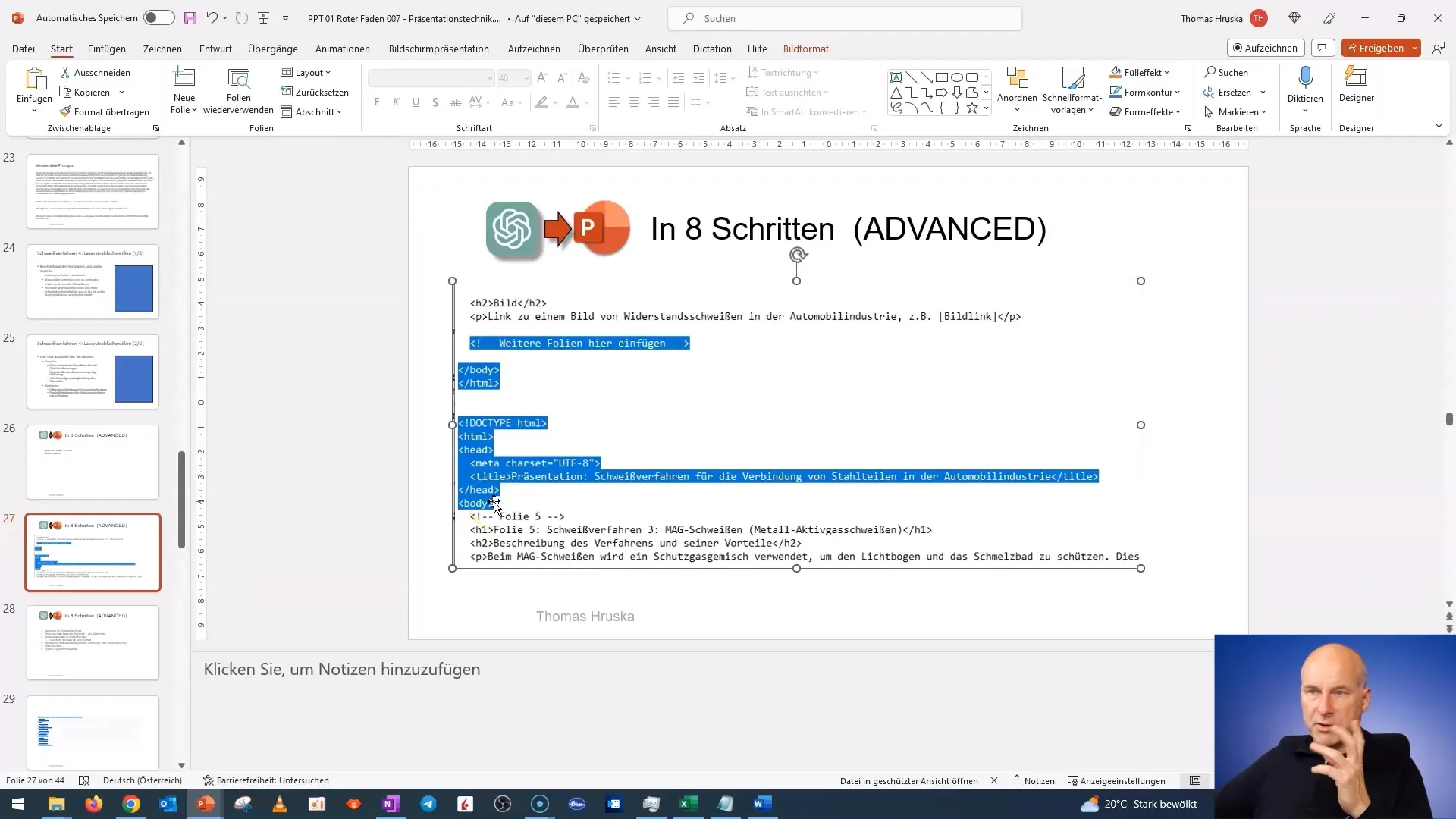 Creare una presentazione PowerPoint con un click da un documento Word