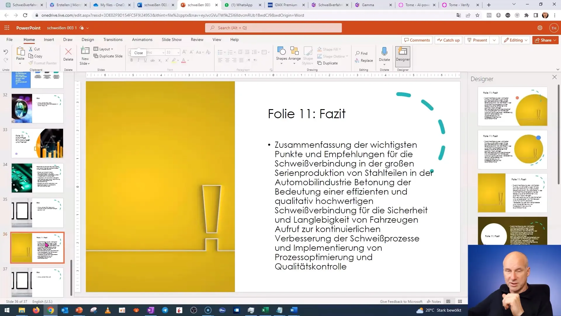 Create a PowerPoint presentation at the touch of a button from a Word document