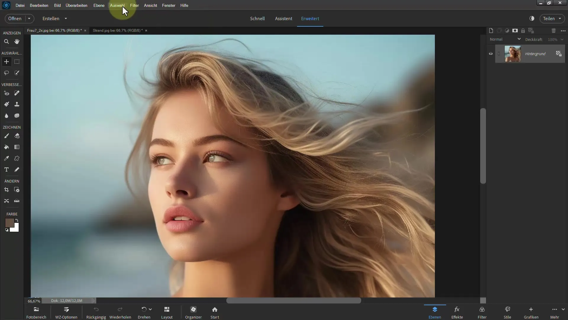 Cutting out hair: Step-by-step guide with Photoshop Elements