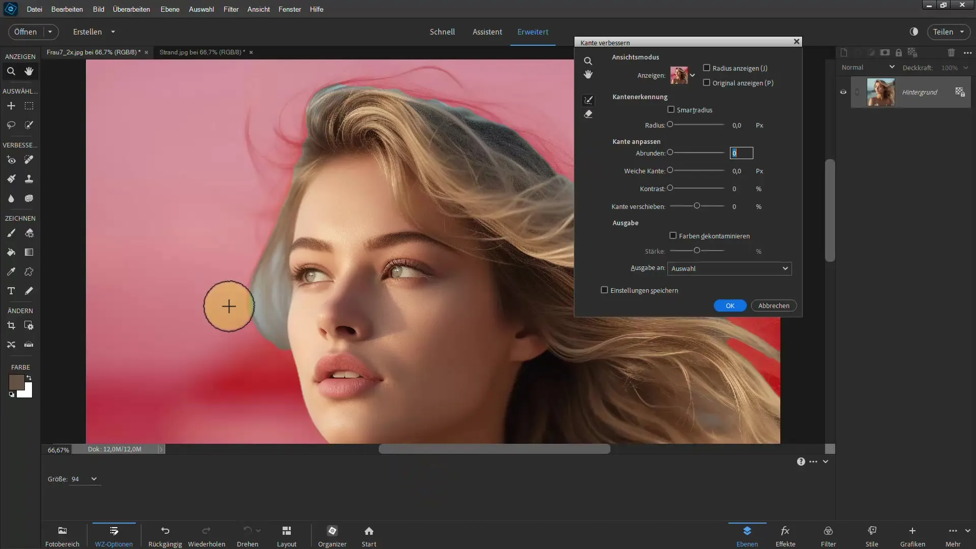 Clipping hair: Step-by-step guide with Photoshop Elements