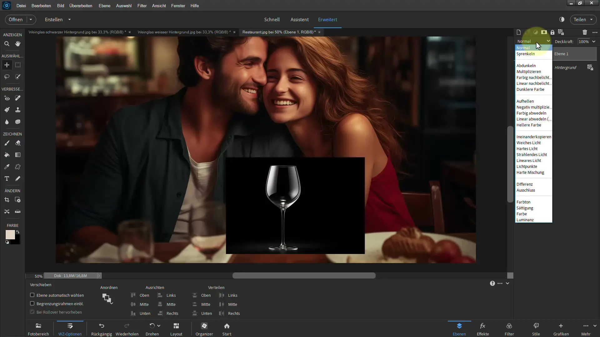 Freistellen von Glas mit Photoshop Elements: Tips and tricks for the perfect presentation of glass