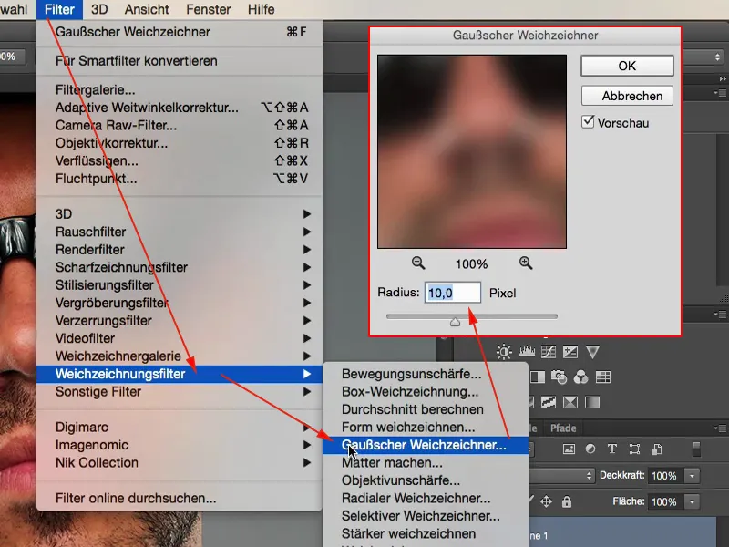 Memperhatikan penampilan dan gaya dengan Photoshop - Perhitungan gambar