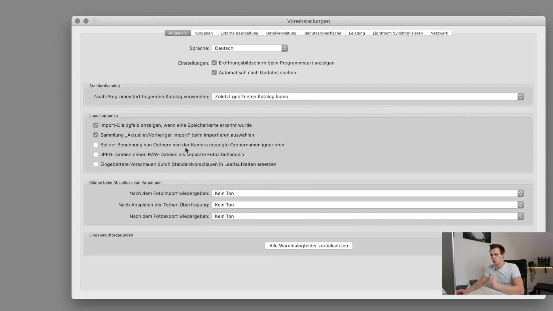 Wichtige Einstellungen in Lightroom Classic CC für einen besseren Workflow