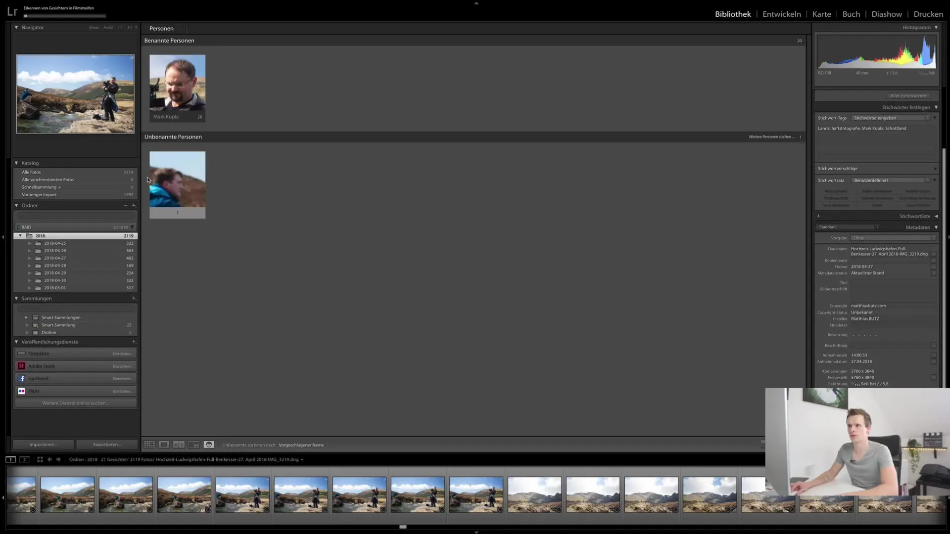 Efficiente utilizzo del riconoscimento facciale in Lightroom Classic CC