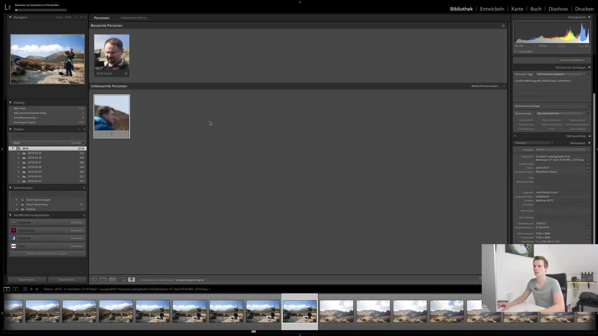 Efficient use of facial recognition in Lightroom Classic CC