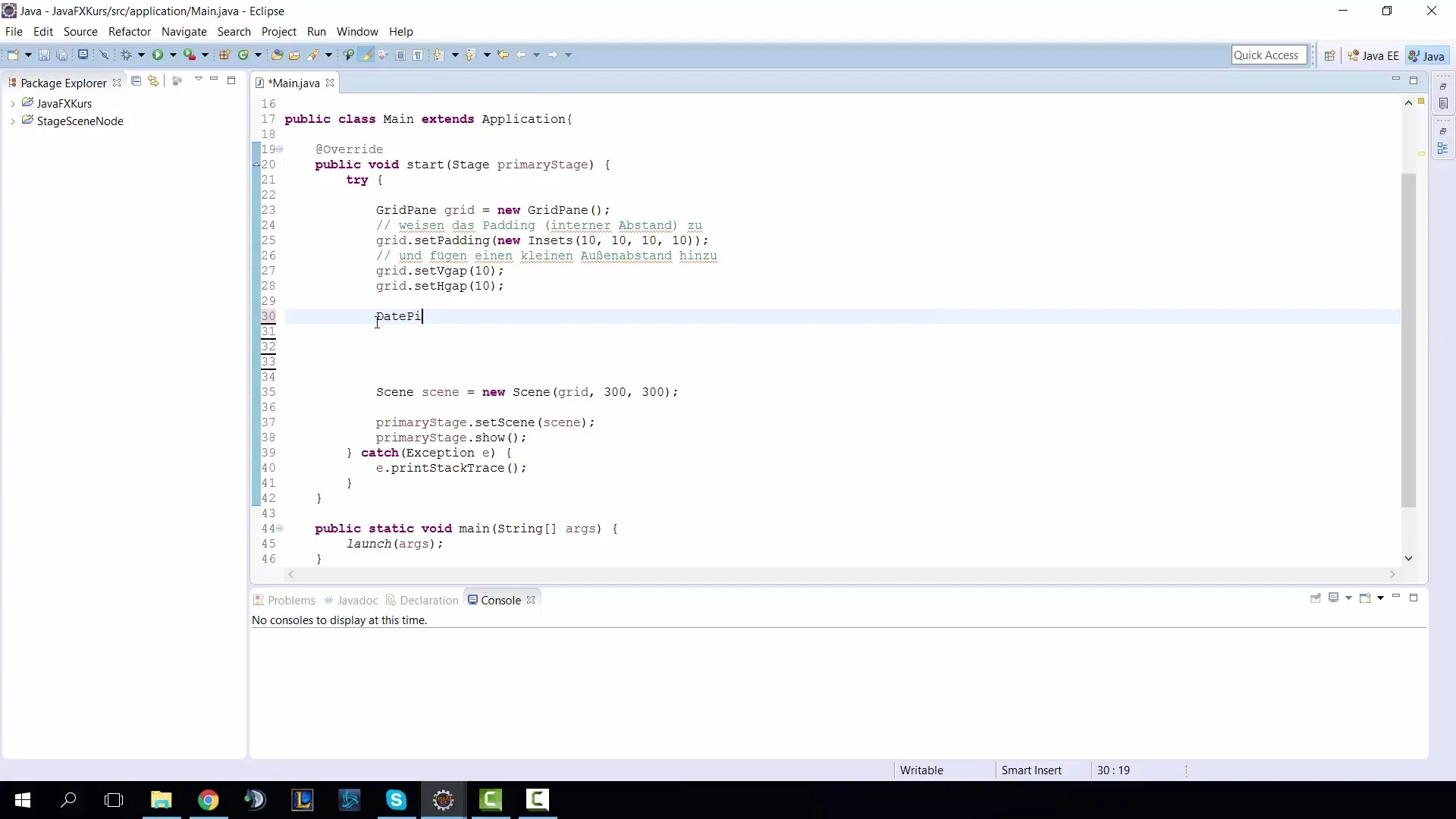 Implementierung eines DatePickers in JavaFX