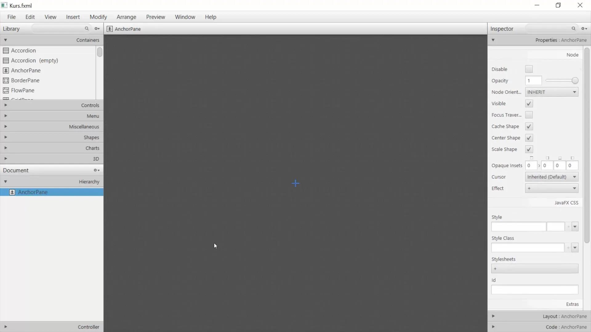 GUI-Entwicklung mit Scene Builder in JavaFX