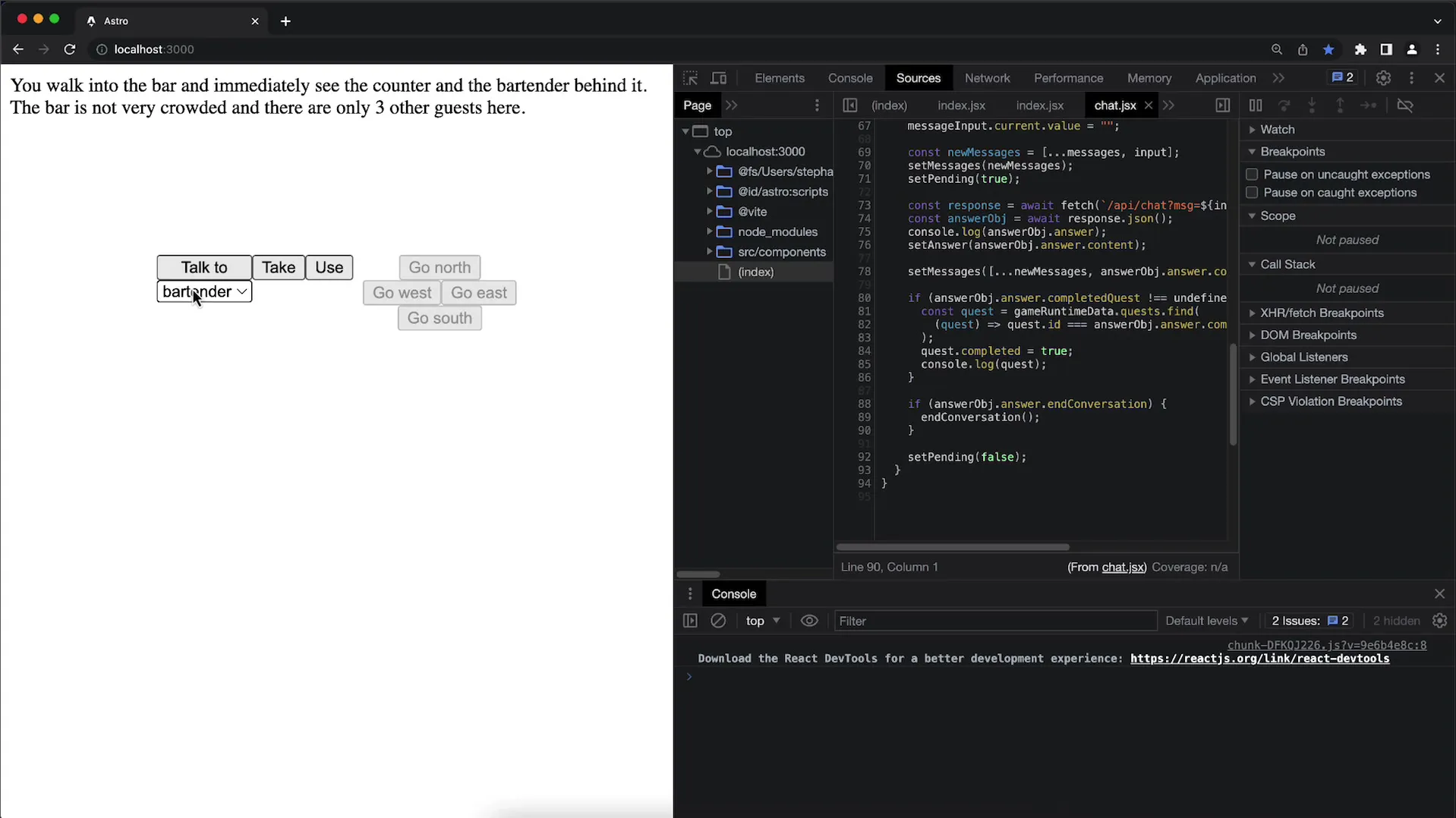 Integration of Dr. Owen into the gaming experience using the OpenAI API