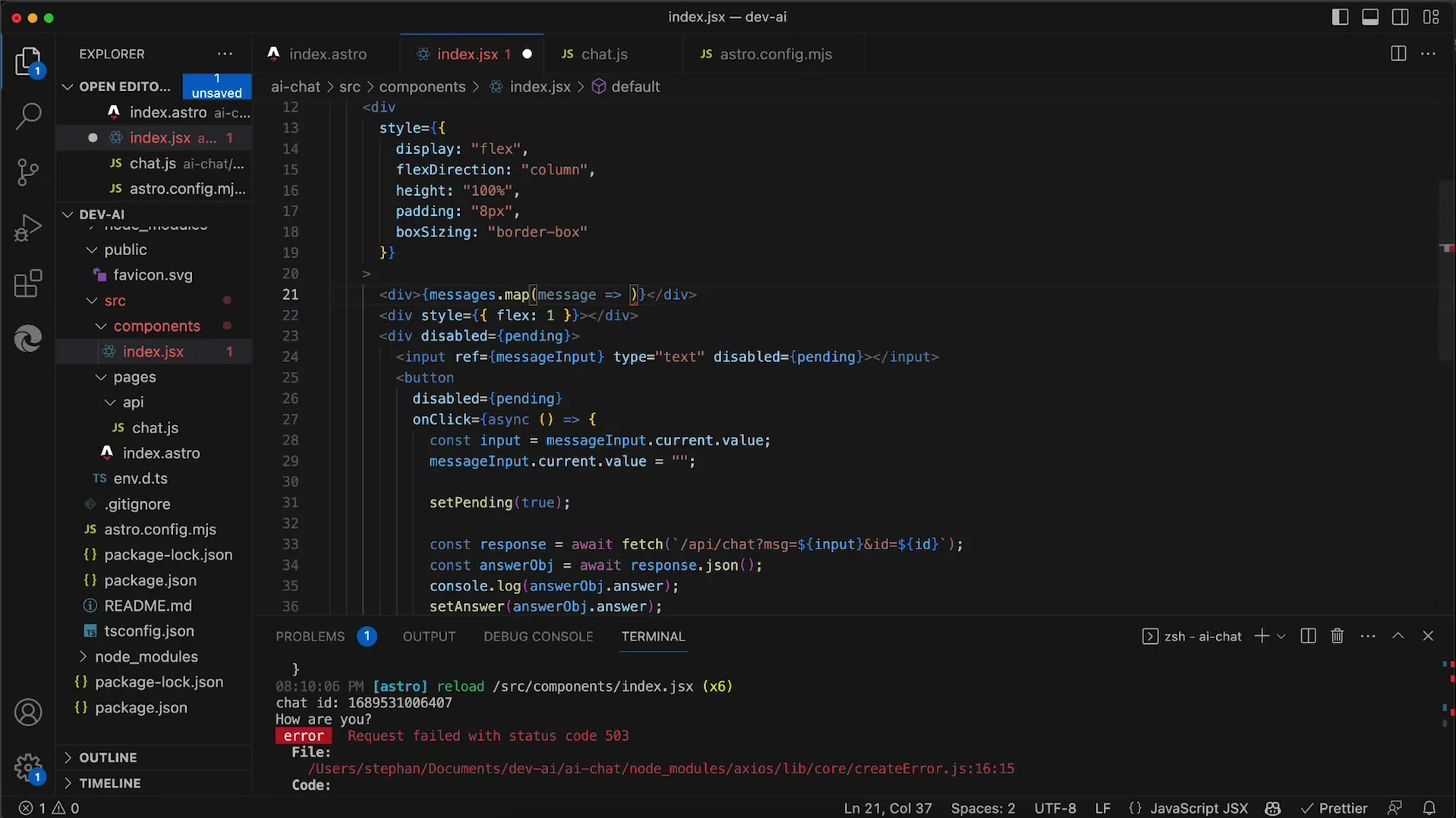 Kasutajakogemuse parandamine vestlusrakenduse jaoks OpenAI API abil