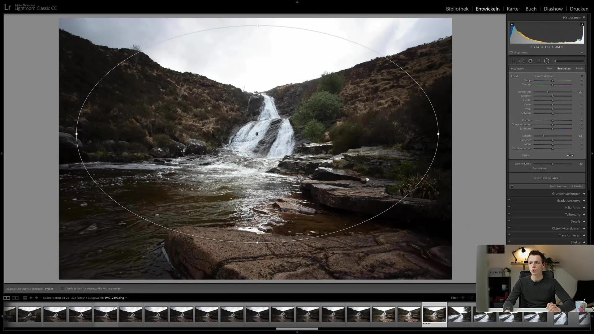 Radial filter in Lightroom Classic CC: A step-by-step guide to image optimization