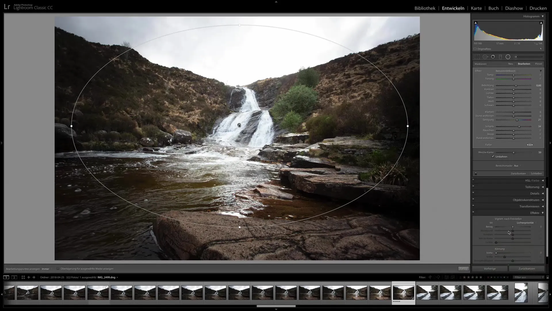 Radial filter in Lightroom Classic CC: A step-by-step guide to image optimization