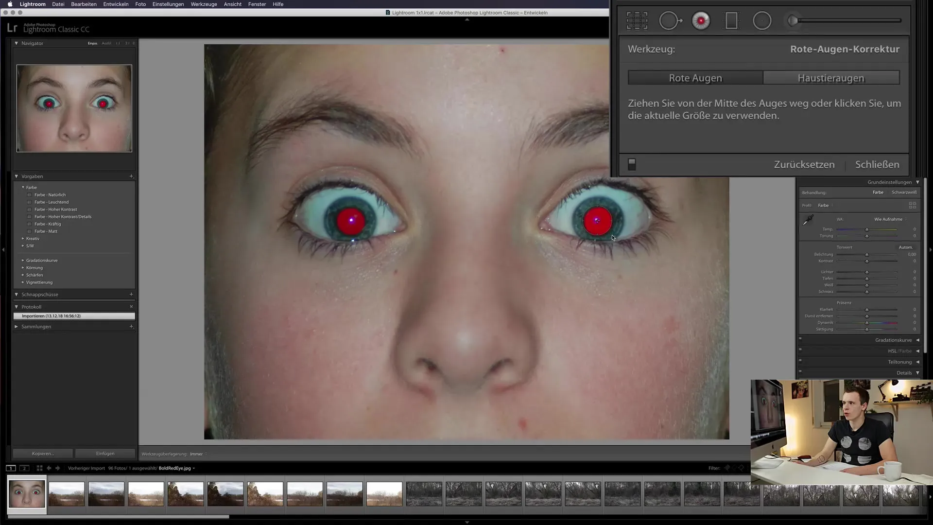 Guide ultime pour supprimer les yeux rouges dans Lightroom Classic CC