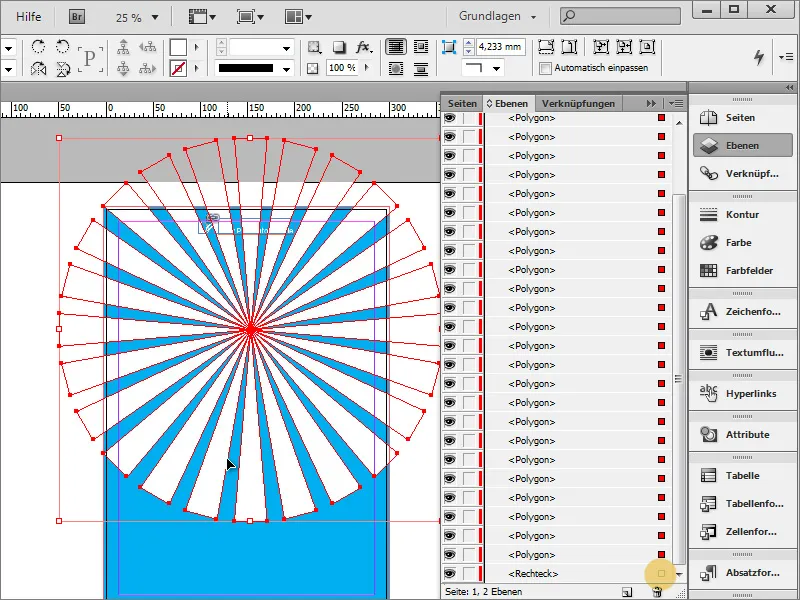 Tworzenie plakatu w Adobe InDesign - Część 1: Efekt promieniowania