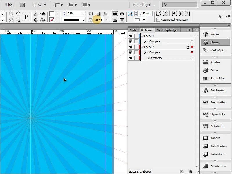 Navrhování plakátu v programu Adobe InDesign - Část 1: Paprskový efekt