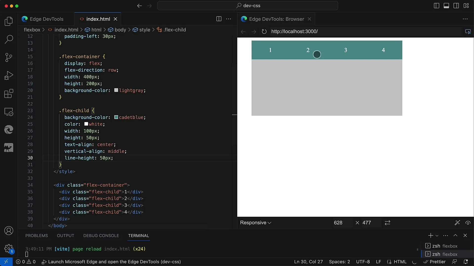 "Flexbox" išdėstymas: kaip tolygiai paskirstyti vaikų elementus