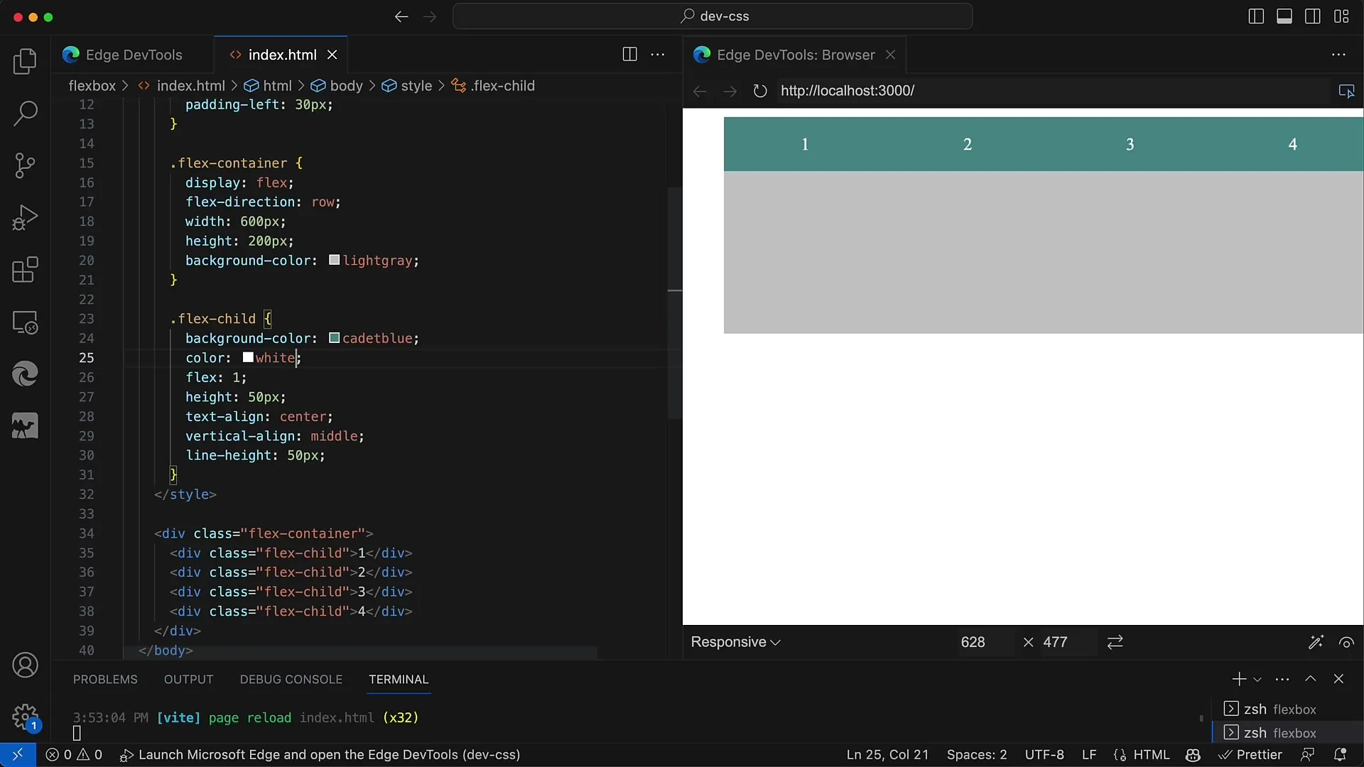 Flexbox Düzeni: Çocuk elemanları eşit olarak nasıl dağıtırsın