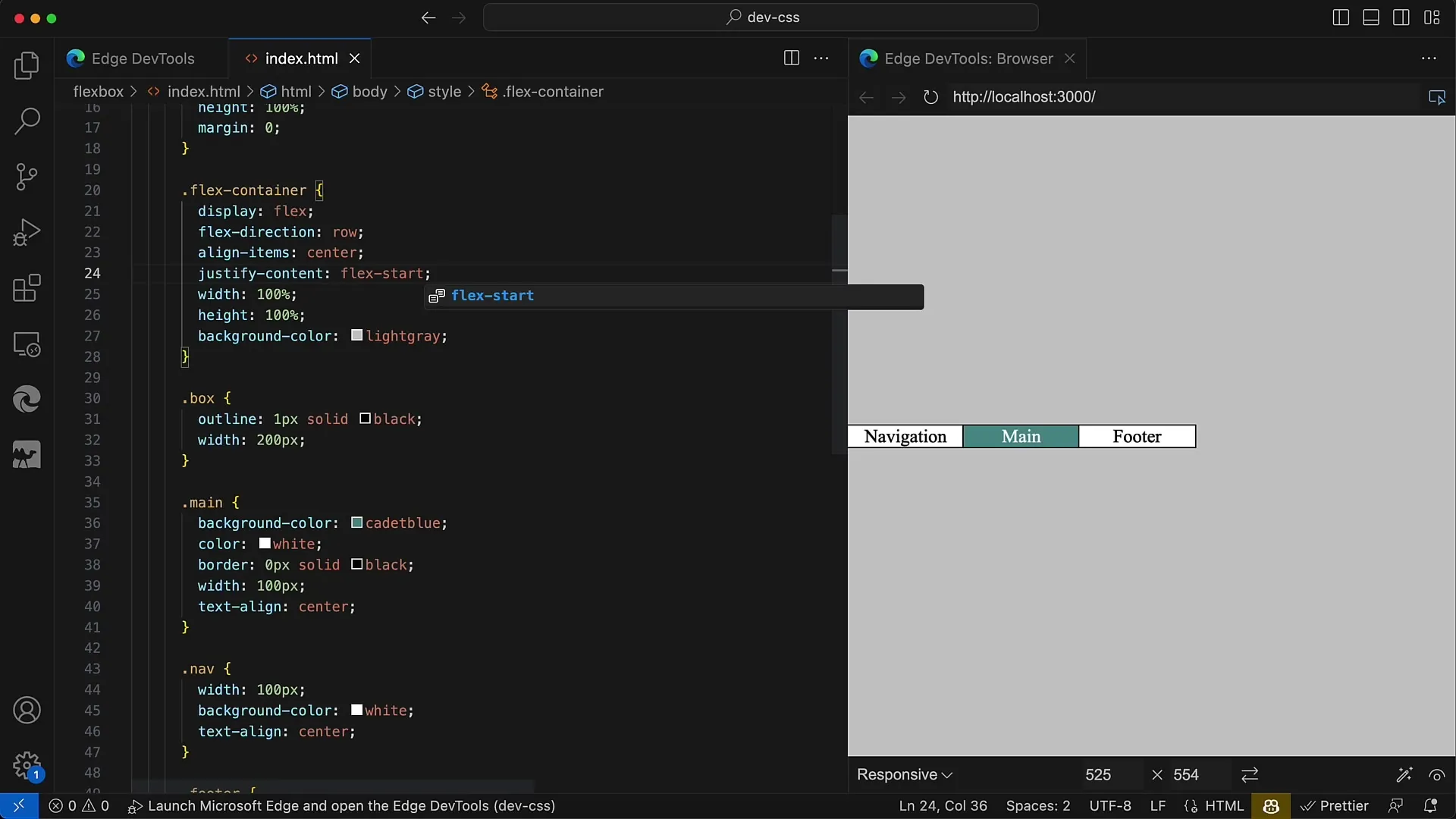 Flexbox in CSS & HTML: Anleitungen zur Ausrichtung in der Hauptachse