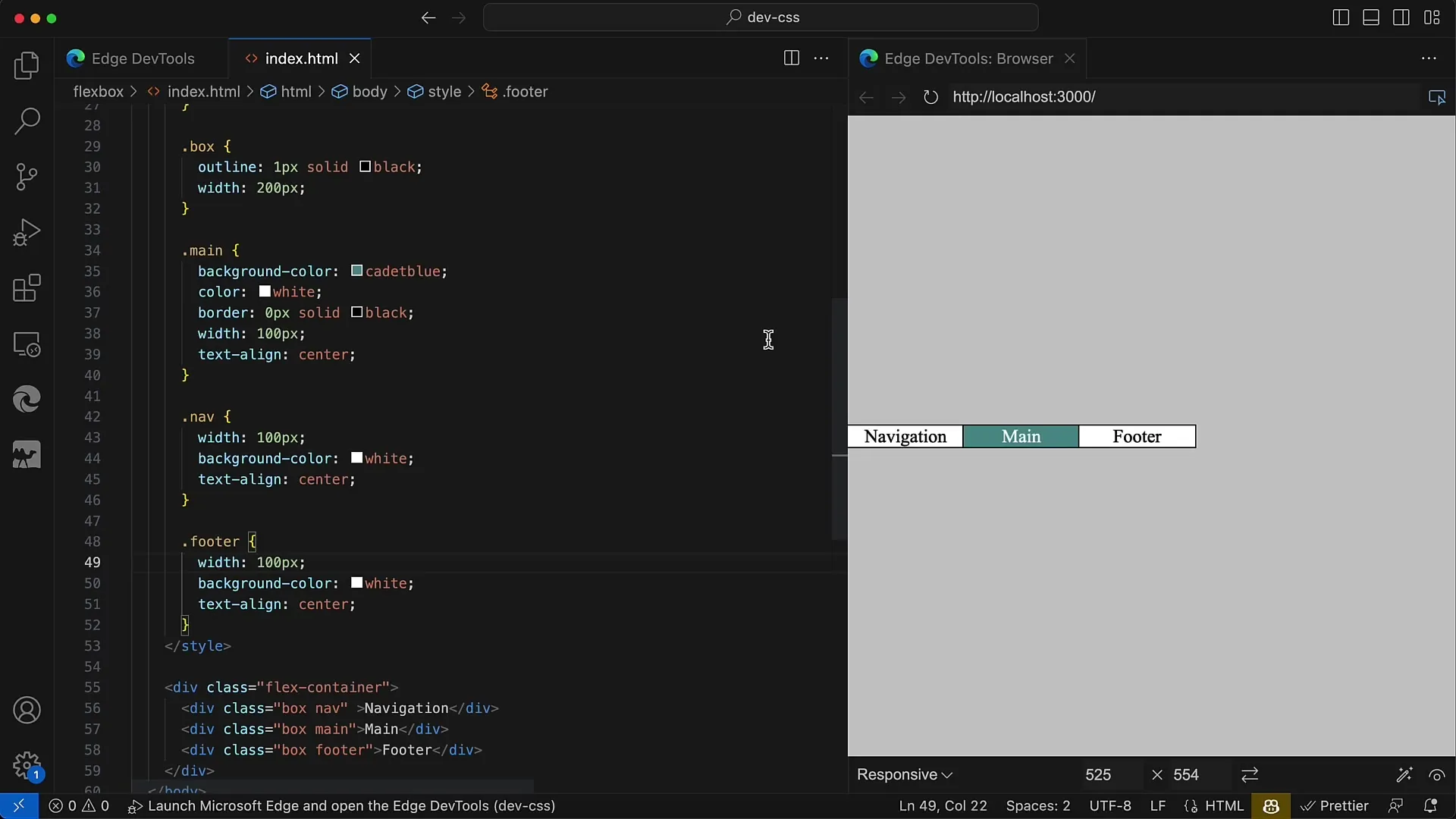 CSS & HTML'de Flexbox: Ana eksen hizalaması için talimatlar