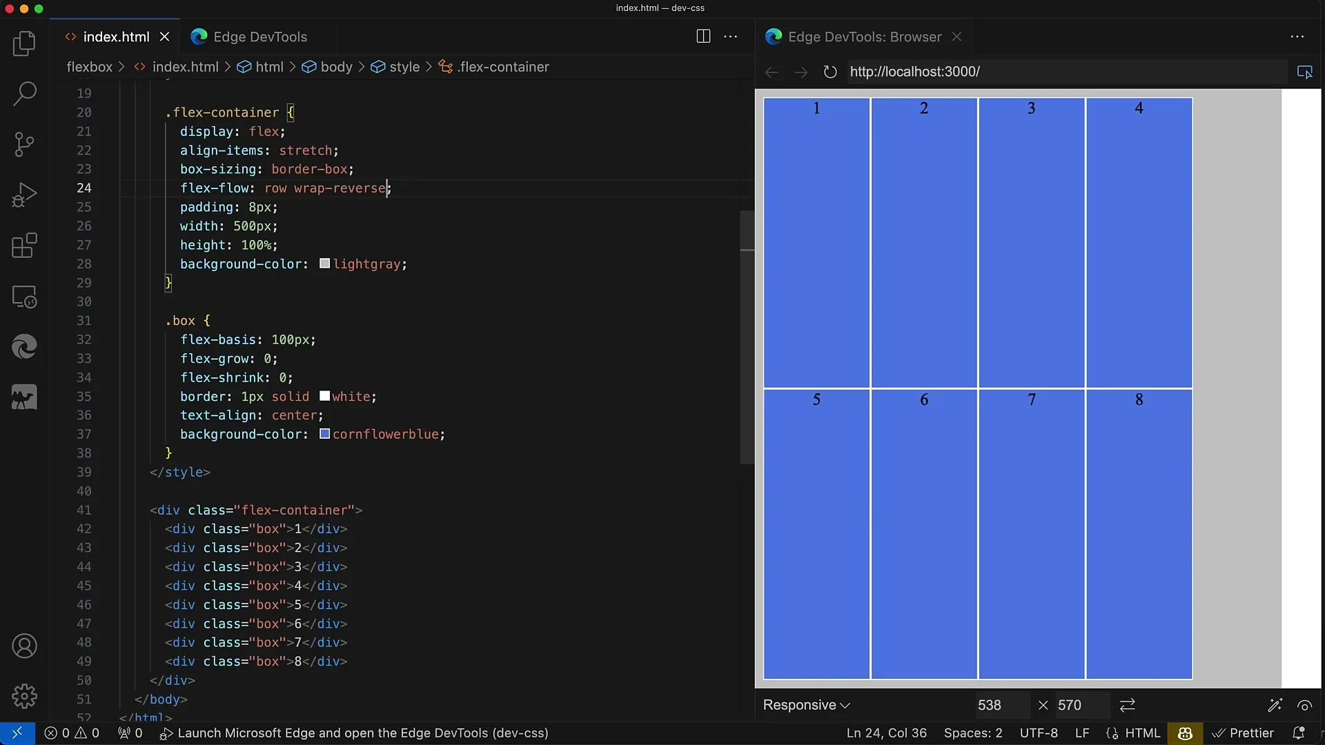 Effektive Nutzung der flex-flow-Eigenschaft in CSS