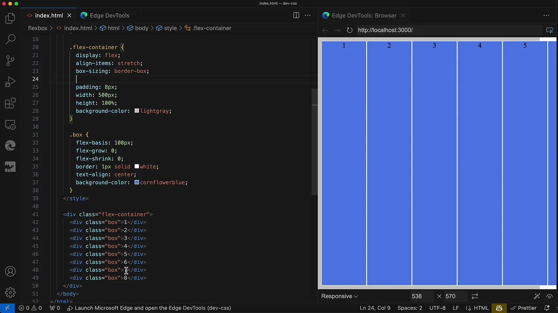 Effective use of the flex-flow property in CSS