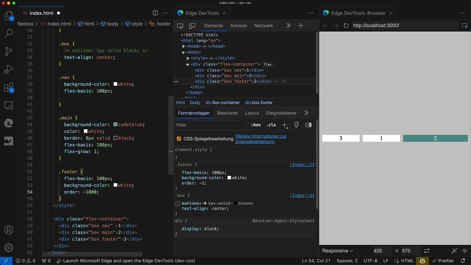 Flexbox CSS-is: nii saad elemente sorteerida järjekorras ja vastupidises suunas