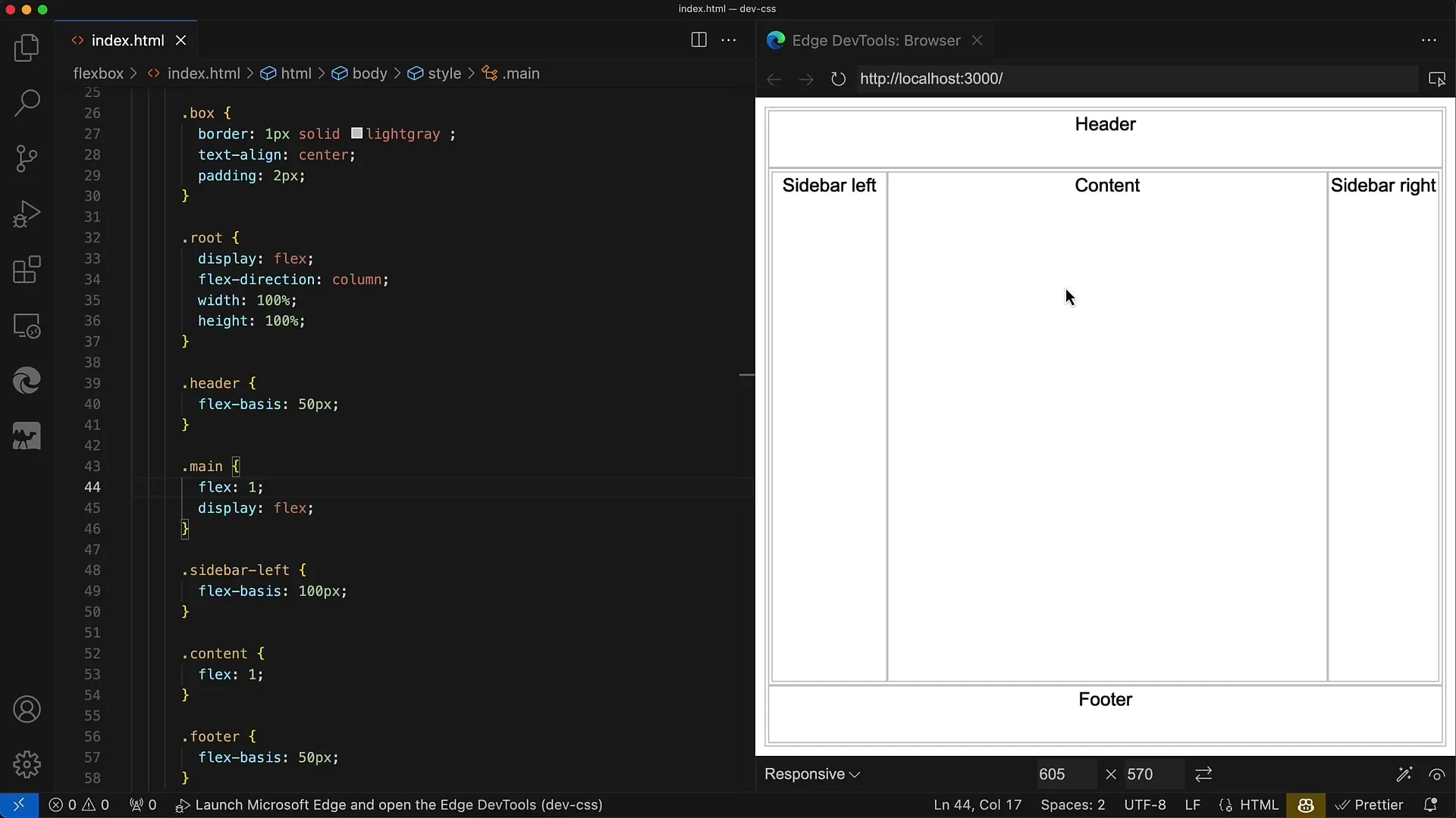 Creating nested layouts easily with Flexbox in CSS & HTML