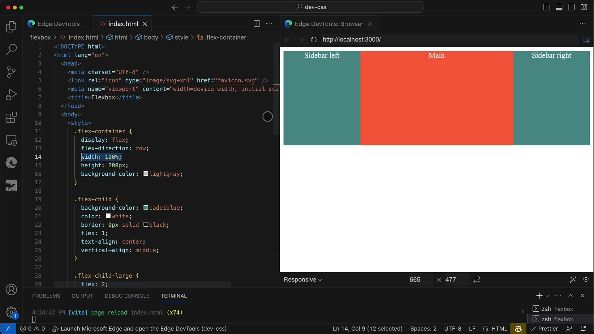 CSS ve HTML'de Flex Kutusu: Duyarlı tasarım için somut bir örnek