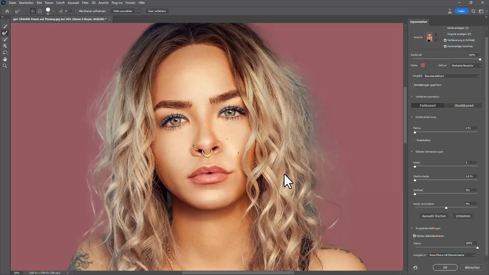 Menghilangkan rambut secara efektif di Photoshop - Panduan praktis