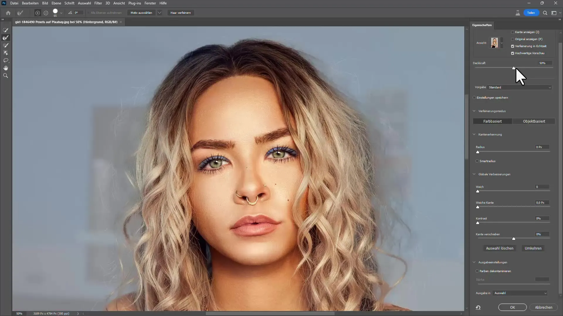 Menghapus rambut secara efektif di Photoshop - Panduan praktis