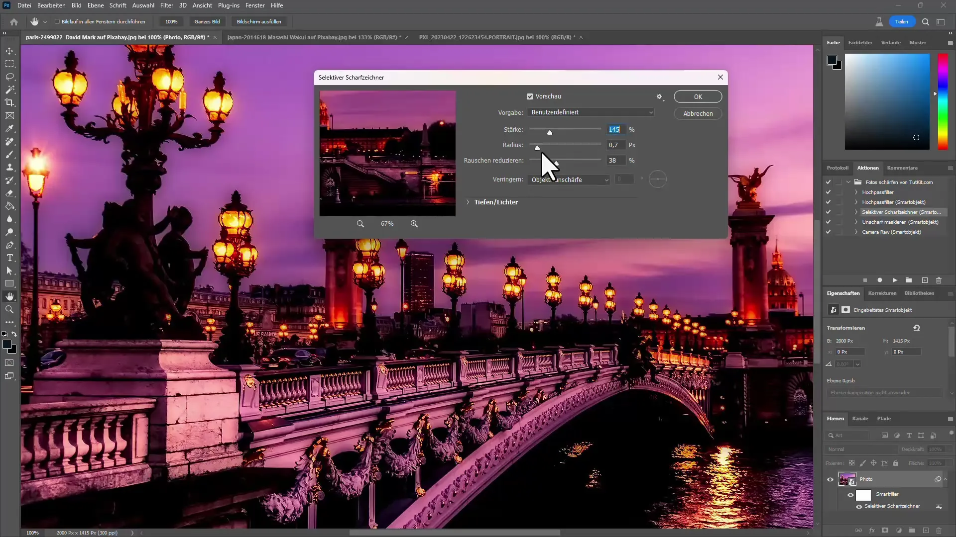 Cara-cara efektif untuk mempertajam gambar di Photoshop