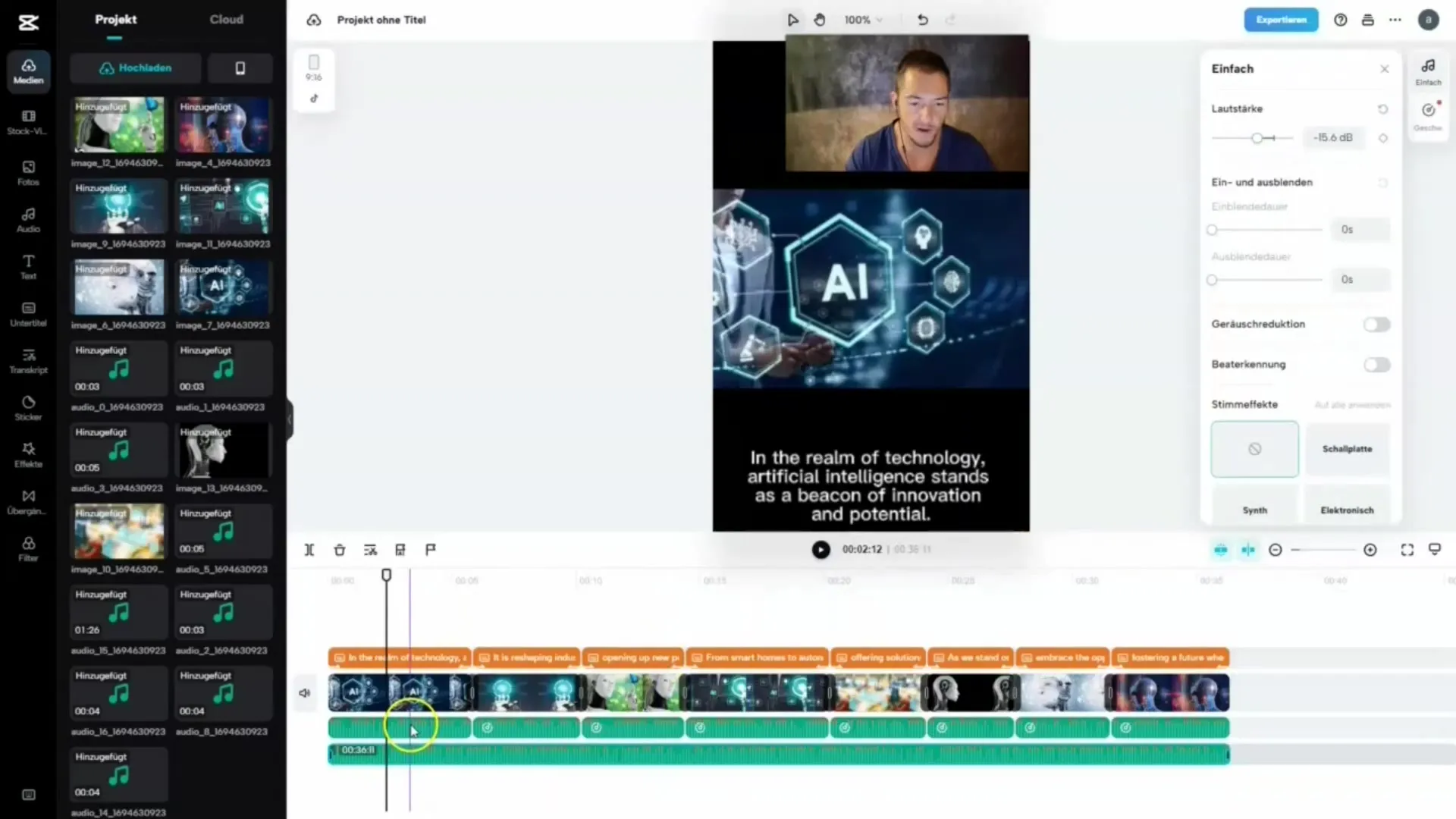 Fast creation of AI reels with Capcut and ChatGPT